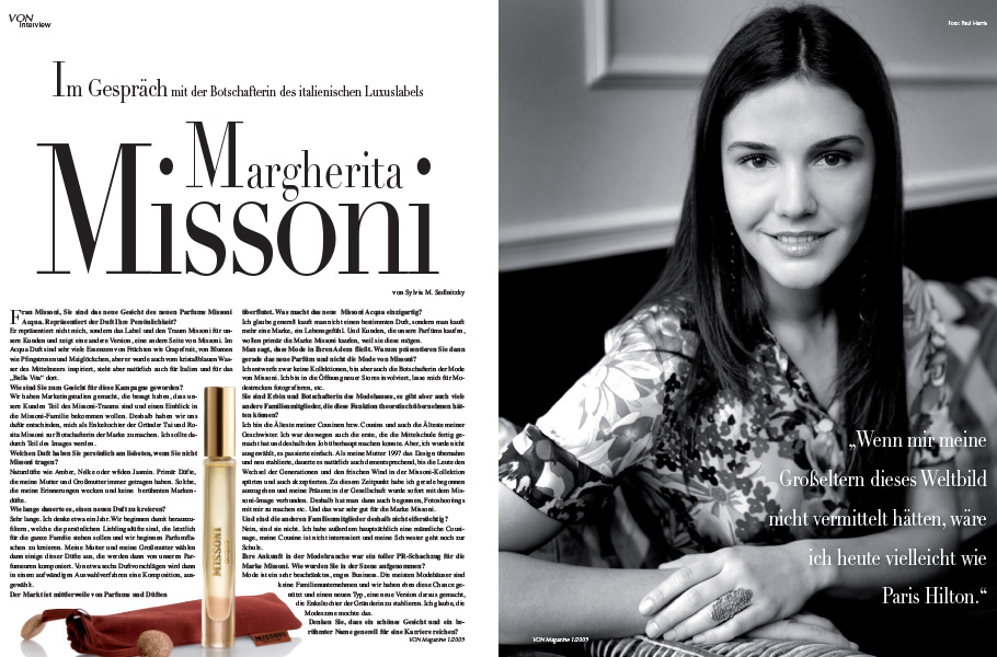 VON Interview Margherita Missoni